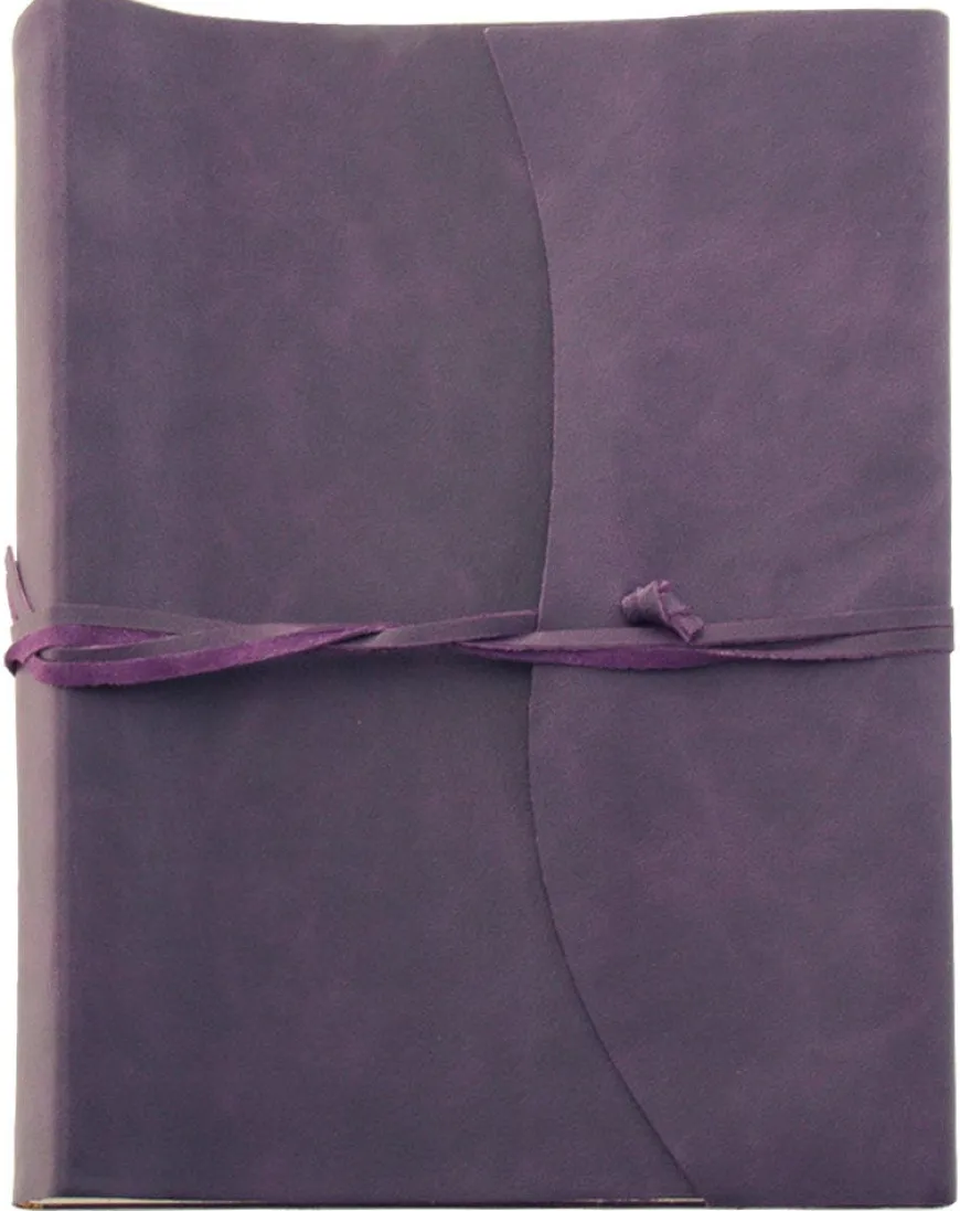 Amalfi Extra Large Leather Photo Album - Aubergine