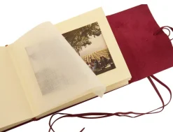 Amalfi Large Leather Photo Album - Burgundy