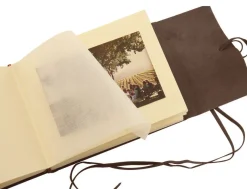 Amalfi Large Leather Photo Album - Chocolate