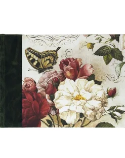 Bomo Art Half Leather Bound Sketch Book - Roses