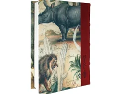 Bomo Art Large Half Leather Bound Journal - Wild Animals