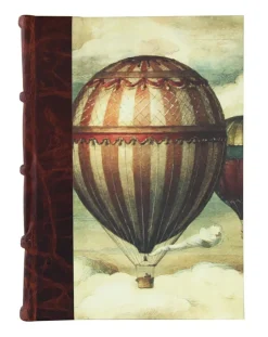 Bomo Art Large Half Leather Bound Journal - Balloons