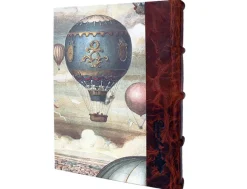 Bomo Art Large Half Leather Bound Journal - Balloons