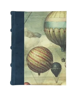 Bomo Art Medium Half Leather Bound Journal - Balloons