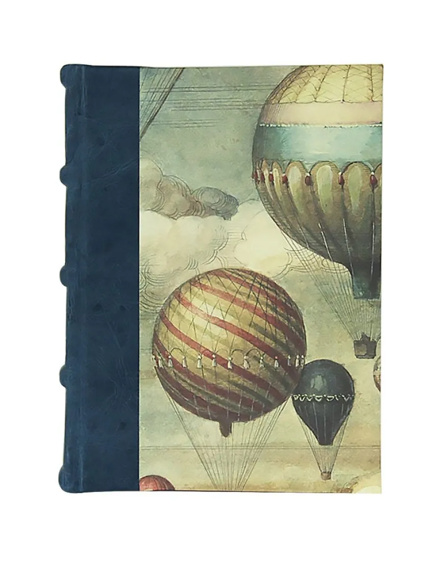 Bomo Art Medium Half Leather Bound Journal - Balloons