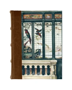 Bomo Art Medium Half Leather Bound Journal - Birdhouse