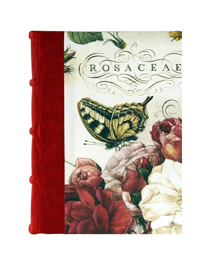 Bomo Art Medium Half Leather Bound Journal - Roses