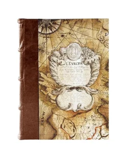 Bomo Art Medium Half Leather Bound Journal - Sailing Map