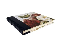 Bomo Art Square Half Leather Bound Journal - Roses