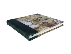 Bomo Art Square Half Leather Bound Journal - Sailing Map