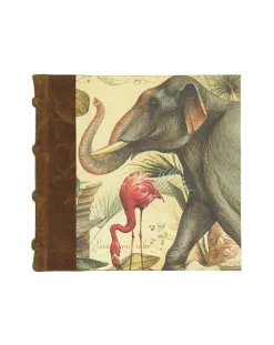 Bomo Art Square Half Leather Bound Journal - Wild Animals