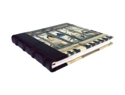 Bomo Art Square Half Leather Bound Journal - Birdhouse
