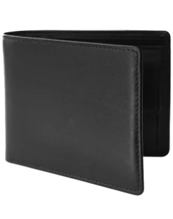 Byron & Brown Classic Billfold Wallet with coin pocket - Black