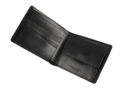 Byron & Brown Classic Billfold Wallet with coin pocket - Black