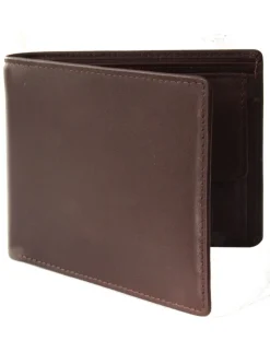 Byron & Brown Classic Billfold Wallet with coin pocket - Brown