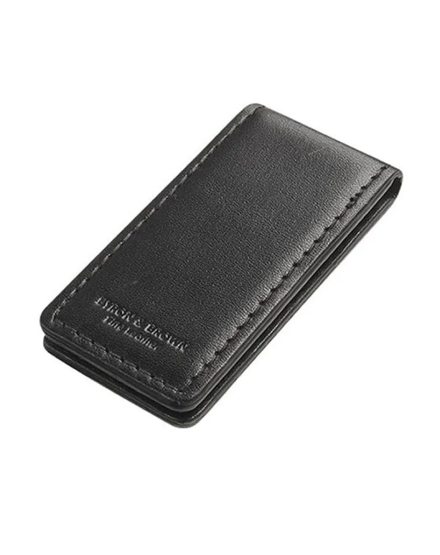 Byron & Brown Classic Rectangular Money Clip - Black