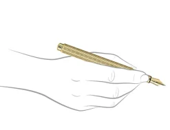 Caran d'Ache Ecridor Chevron Gilded Fountain Pen