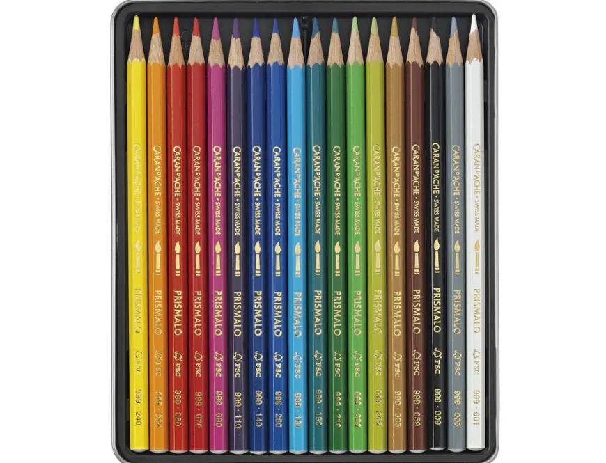 Caran d’Ache Prismalo Aquarelle 18 Water-soluble Assorted Colour Pencil Tin