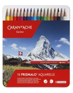 Caran d’Ache Prismalo Aquarelle 18 Water-soluble Assorted Colour Pencil Tin
