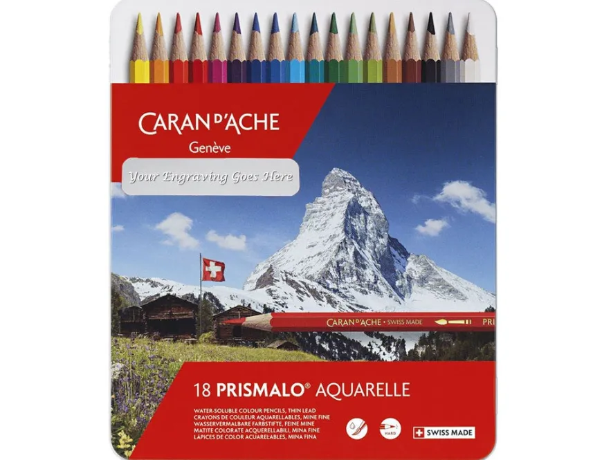 Caran d’Ache Prismalo Aquarelle 18 Water-soluble Assorted Colour Pencil Tin