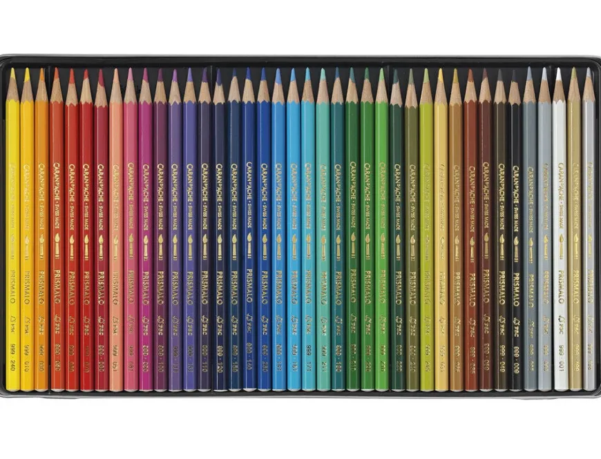 Caran d’Ache Prismalo Aquarelle 40 Water-soluble Assorted Colour Pencil Tin