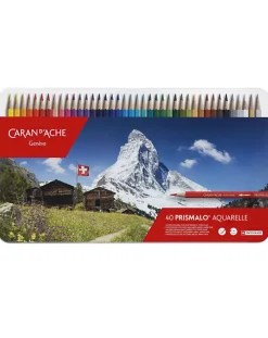 Caran d’Ache Prismalo Aquarelle 40 Water-soluble Assorted Colour Pencil Tin