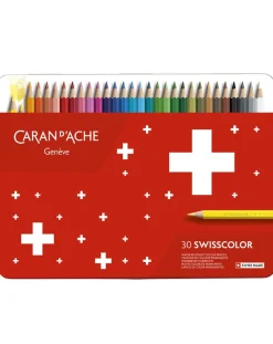 Caran d’Ache Swisscolor 30 Water-Resistant Assorted Colour Pencil Tin