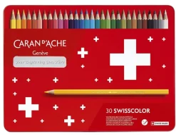 Caran d’Ache Swisscolor 30 Water-soluble Assorted Colour Pencil Tin