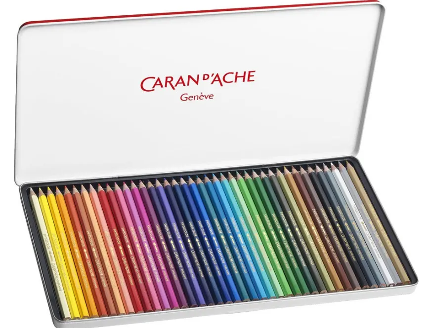 Caran d’Ache Swisscolor 40 Water-soluble Assorted Colour Pencil Tin