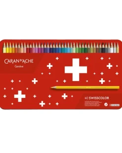 Caran d’Ache Swisscolor 40 Water-soluble Assorted Colour Pencil Tin