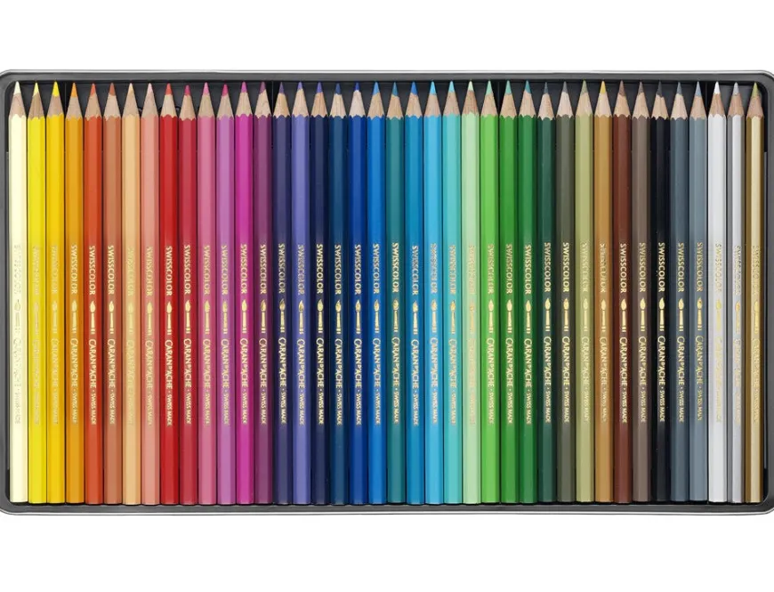 Caran d’Ache Swisscolor 40 Water-soluble Assorted Colour Pencil Tin