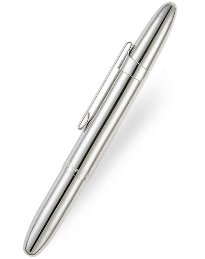 Classic Chrome Fisher Space Bullet Pen With Clip