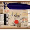 Coles Calligraphy Feather Quill, 3 Inks & 6 Nib Set - Blue