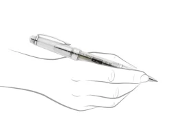 Cross Bailey Light Translucent Clear Chrome Trim Ballpoint Pen