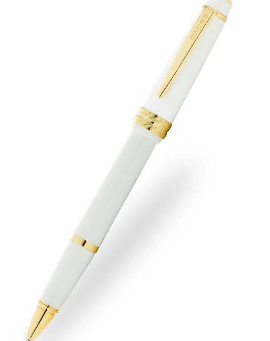 Cross Bailey Light White Gold Trim Rolleball Pen