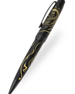 Cross Bailey Zodiac Year of the Horse Matte Black Lacquer Ballpoint Pen