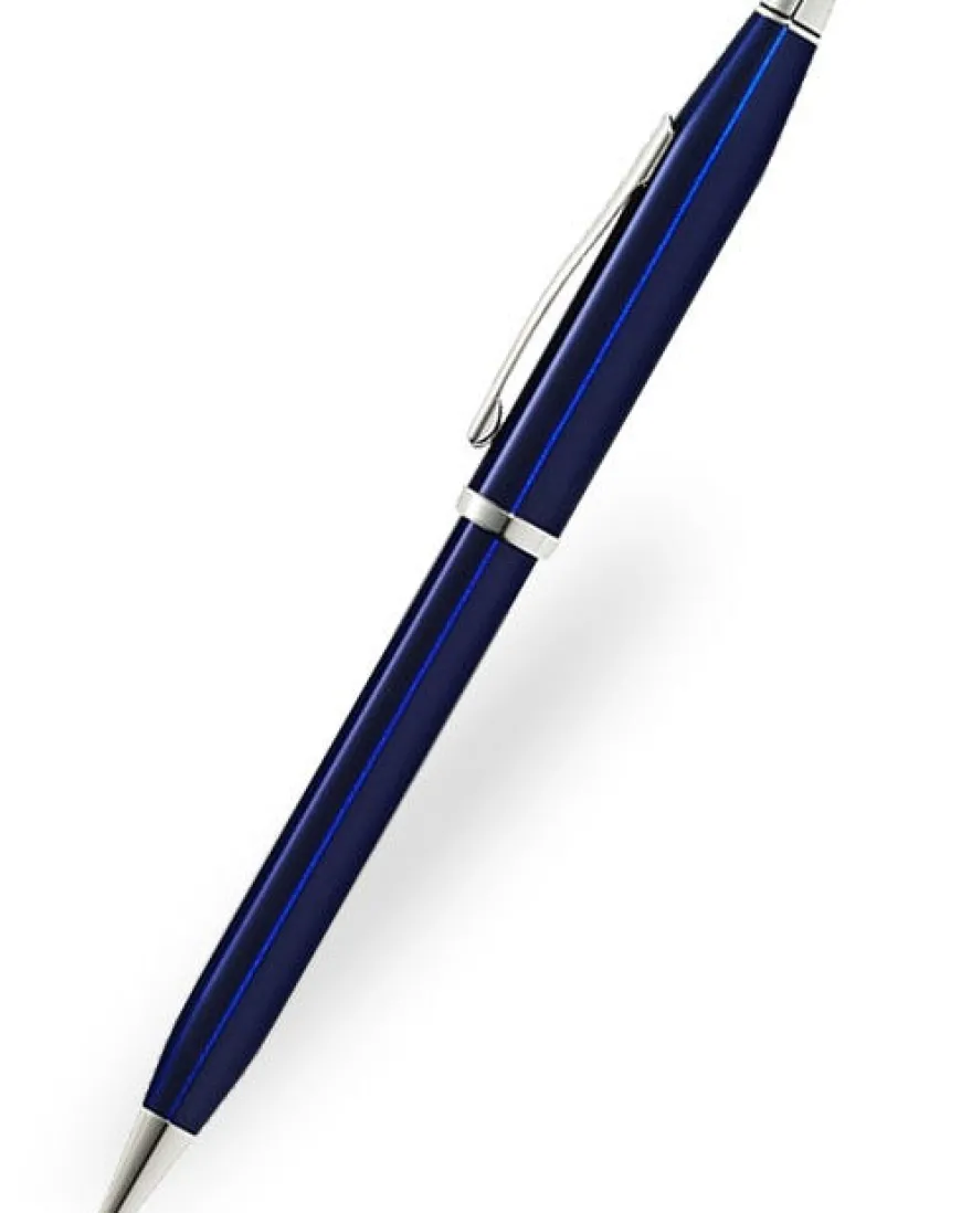 Cross Century II Blue Lacquer Rhodium Trim Ballpoint Pen