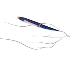 Cross Century II Blue Rose Gold Trim Ballpoint Pen