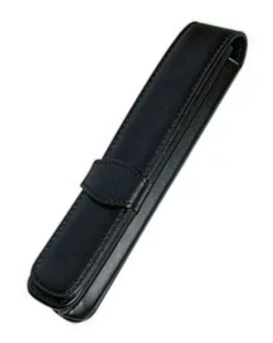 Cross Classic Century Lustrous Chrome Ballpoint Pen & Black Leather Pen Case