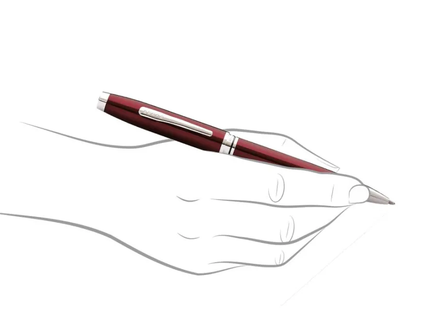 Cross Coventry Red Lacquer Chrome Ballpoint Pen