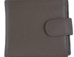 Dents Beauley Grained Leather Billfold Coin Pocket Wallet - Chocolate