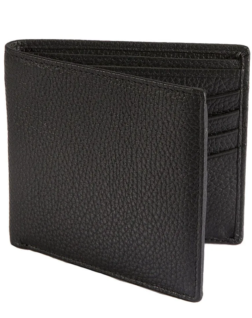 Dents Beauley Grained Leather Billfold Wallet - Black