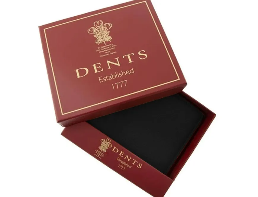 Dents Beauley Grained Leather Billfold Wallet - Black