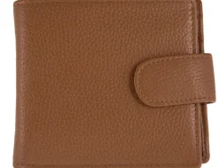 Dents Beauley Grained Leather Billfold Coin Pocket Wallet - Cognac