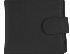 Dents Beauley Grained Leather Billfold Coin Pocket Wallet - Black