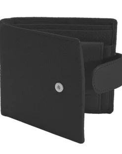 Dents Beauley Grained Leather Billfold Coin Pocket Wallet - Black