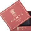 Dents Cherwell Pebble Grain Leather Card Holder with RFID Blocking - Black & Bordeaux