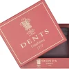 Dents Cherwell Pebble Grain Leather Card Holder with RFID Blocking - Bordeaux & Tan