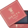 Dents Cherwell Pebble Grain Leather Card Holder with RFID Blocking - Navy & Cognac
