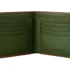 Dents Eden Nappa Leather Bifold Wallet with RFID Protection – English Tan & Olive